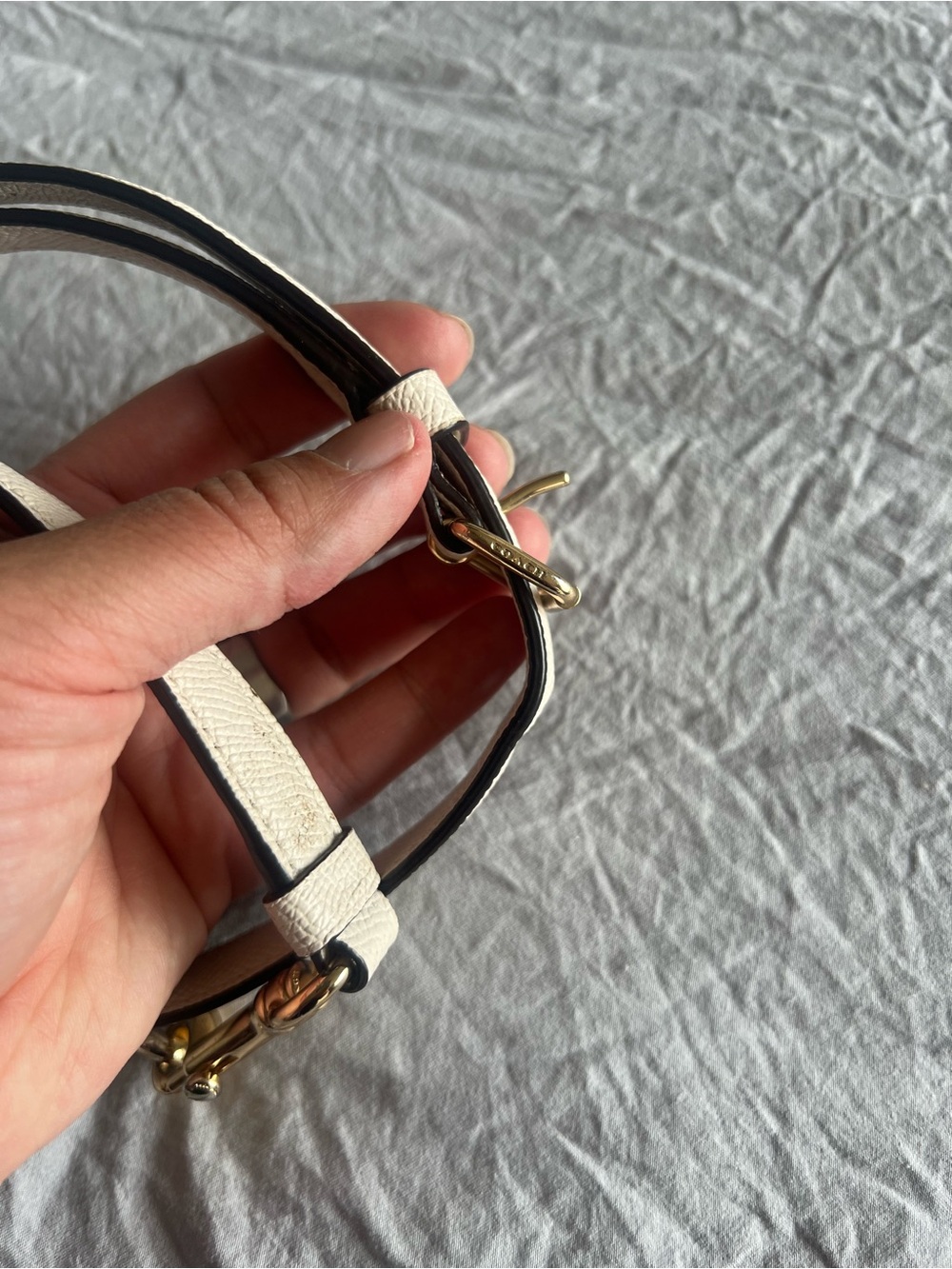 Coach Cream Leather Replacement Strap - Picture 8 of 11